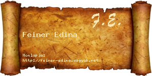Feiner Edina névjegykártya