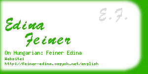 edina feiner business card